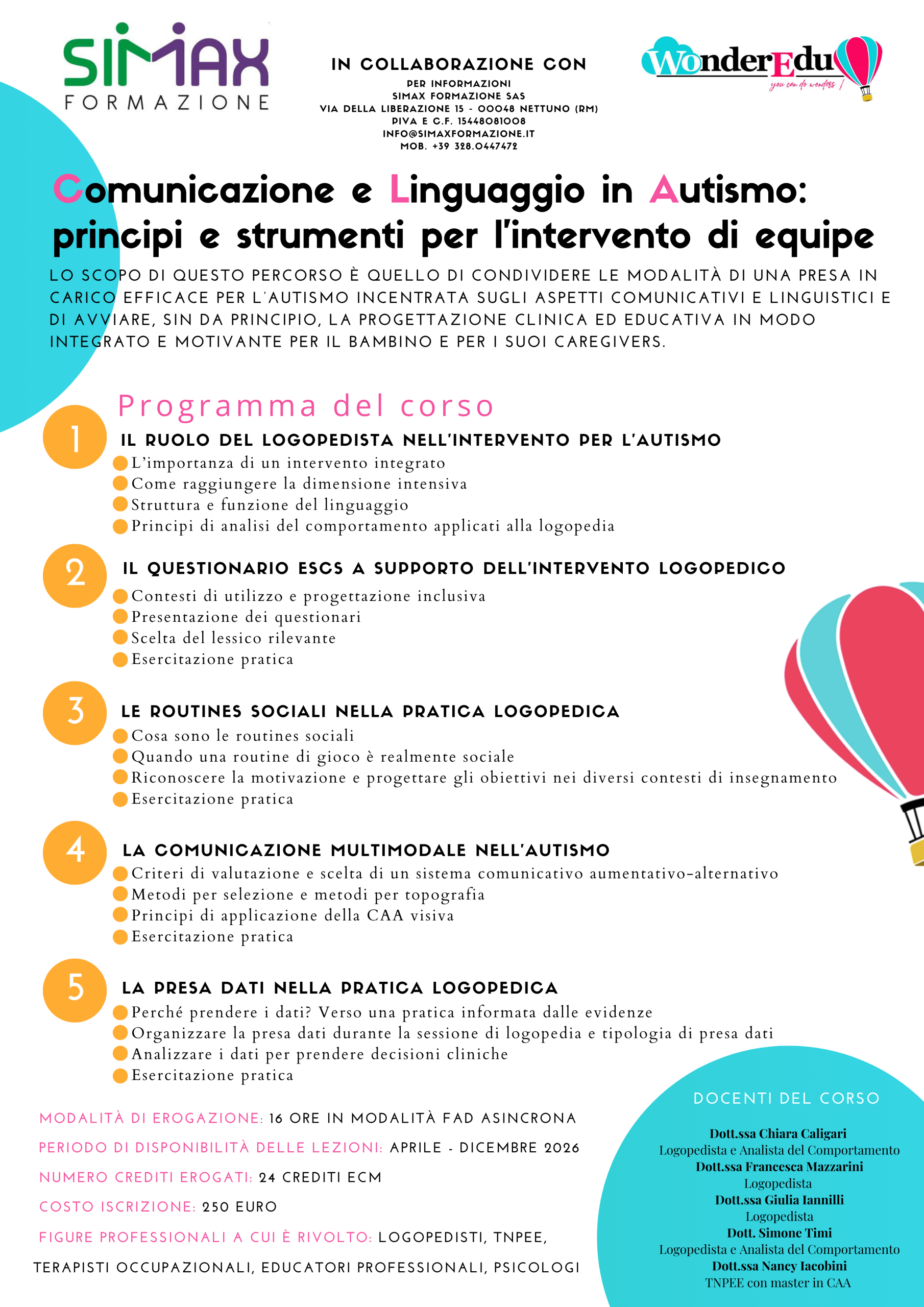 Comunicazione e linguaggio in autismo - Percorso completo - CON ECM - immagine 2